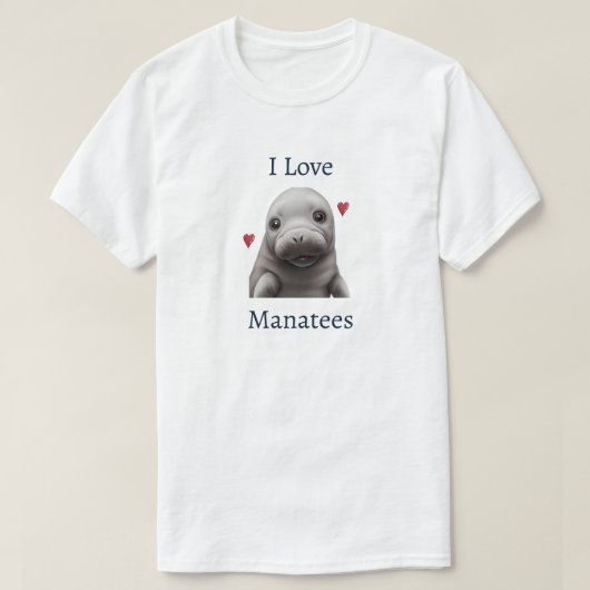 I Love Manatees T-Shirt (Design voorkant)