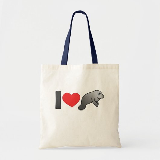 I Love Manatees Tote Bag (Voorkant)