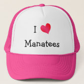 I Love Manatees Trucker Pet (Voorkant)