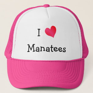 I Love Manatees Trucker Pet