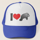 I Love Manatees Trucker Pet (Voorkant)