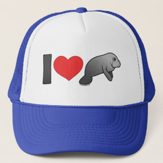I Love Manatees Trucker Pet