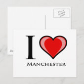 I Love Manchester Briefkaart (Voorkant / Achterkant)