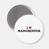 I Love Manchester New Hampshire Magneet (Voorkant / Achterkant)