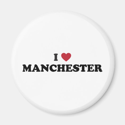 I Love Manchester New Hampshire Magneet (Voorkant)