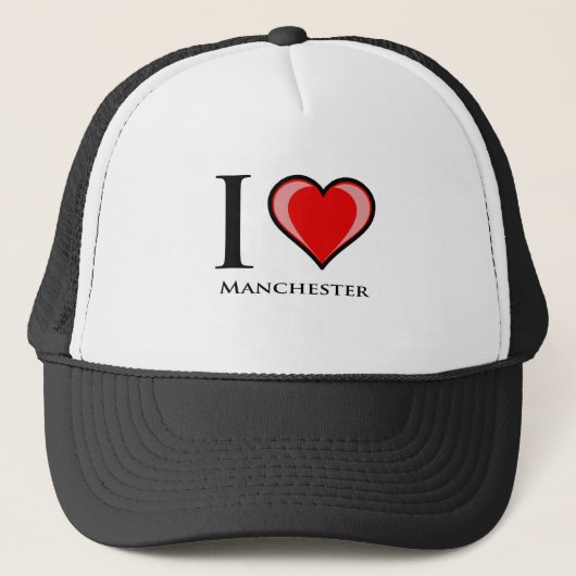 I Love Manchester Trucker Pet (Voorkant)