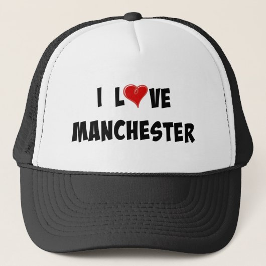 I Love Manchester Trucker Pet (Voorkant)