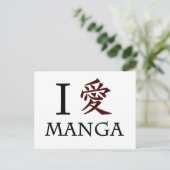 I Love Manga Briefkaart (Staand voorkant)