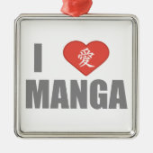 I Love Manga Metalen Ornament (Voorkant)
