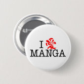 I Love Manga Ronde Button 5,7 Cm (Voorkant /achterkant)