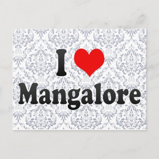 I Love Mangalore, India Briefkaart (Voorkant)