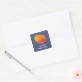 I Love Mango Vierkante Sticker (Envelop)