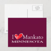 I Love Mankato Minnesota Briefkaart (Voorkant / Achterkant)