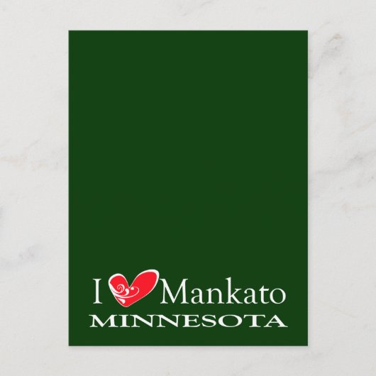 I Love Mankato Minnesota Briefkaart (Voorkant)
