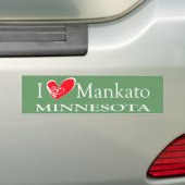 I Love Mankato Minnesota Bumpersticker (Op auto)