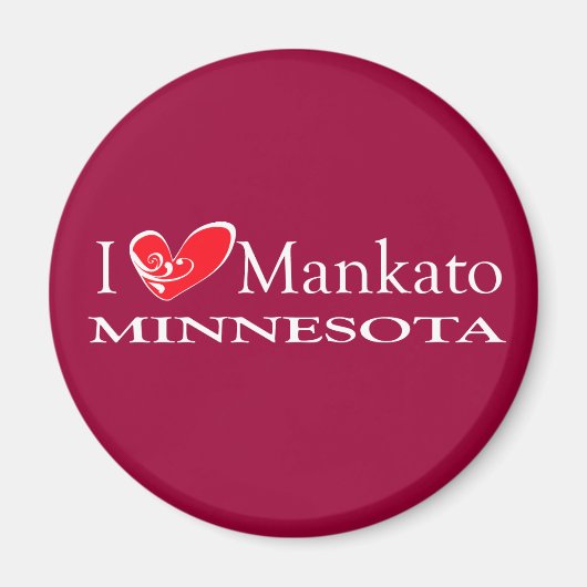 I Love Mankato Minnesota Magneet (Voorkant)
