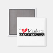 I Love Mankato Minnesota Magneet (Voorkant / Achterkant)