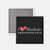 I Love Mankato Minnesota Magneet (Voorkant / Achterkant)