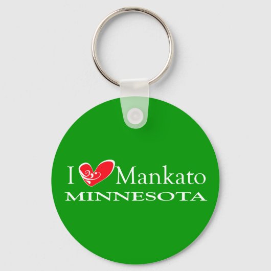 I Love Mankato Minnesota Sleutelhanger (Voorkant)
