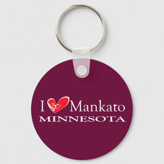 I Love Mankato Minnesota Sleutelhanger (Voorkant)
