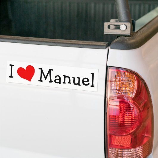 I Love Manuel Bumpersticker (Op Truck)