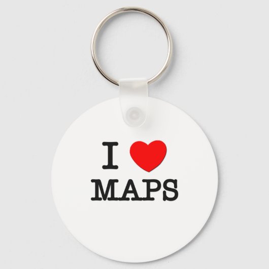 I Love Maps Sleutelhanger (Voorkant)