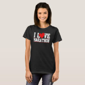 I Love Marathon Sport Fun run T-shirt (Voorkant volledig)