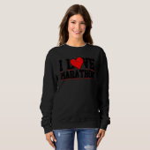 I Love Marathon Sport Fun run Trui (Voorkant volledig)
