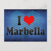 I Love Marbella, Spain Briefkaart (Voorkant)