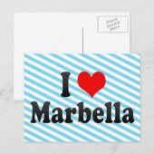 I Love Marbella, Spain Briefkaart (Voorkant / Achterkant)