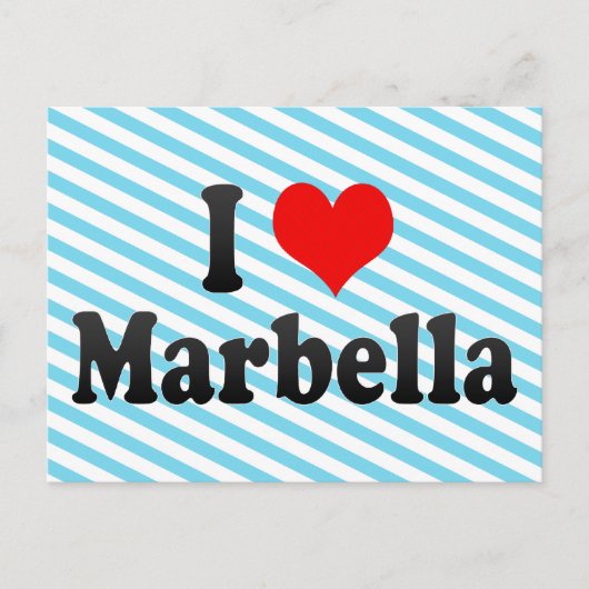 I Love Marbella, Spain Briefkaart (Voorkant)