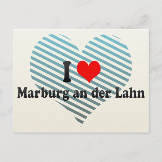 I Love Marburg an der Lahn, Germany Briefkaart (Voorkant)