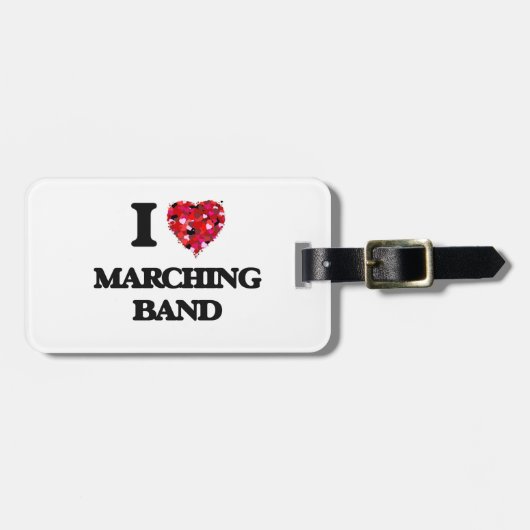 I Love Marching Band Bagagelabel (Voorkant horizontaal)