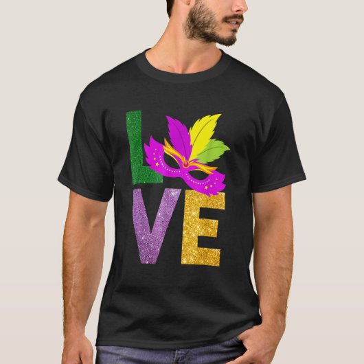 I Love Mardi Gras Fleur-de-Lis Parade Men Women Ki T-shirt (Voorkant)