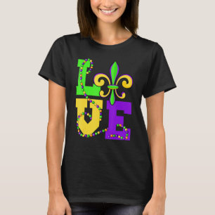 I Love Mardi Gras Funny Mardi Gras Party Celebrati T-shirt