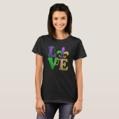 I Love Mardi Gras New Orlean Festival Mardi Gras T-shirt (Voorkant volledig)