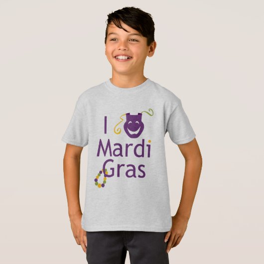 I Love Mardi Gras T-shirt (Voorkant volledig)