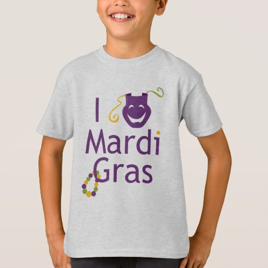 I Love Mardi Gras T-shirt (Voorkant)