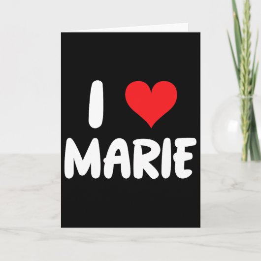 I Love Marie - Hart - Naam Kaart (Voorkant)