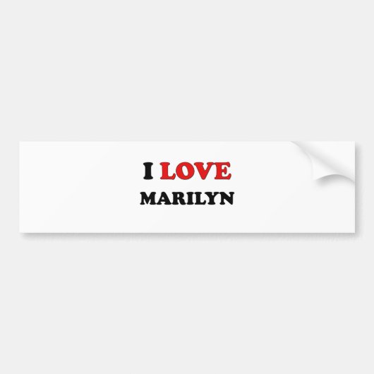 I Love Marilyn Bumpersticker (Voorkant)