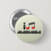 I Love Marimba Ronde Button 5,7 Cm (Voorkant /achterkant)