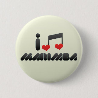 I Love Marimba Ronde Button 5,7 Cm