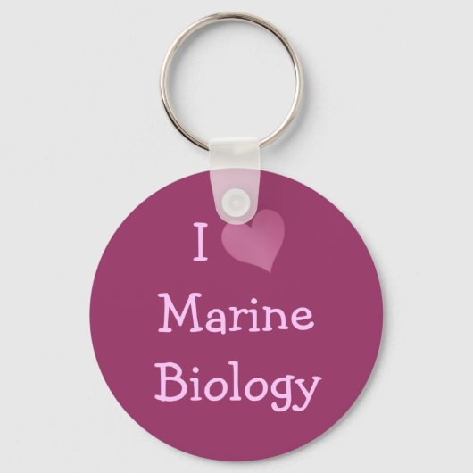 I Love Marine Biology Sleutelhanger (Voorkant)