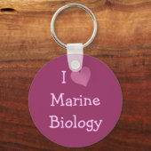 I Love Marine Biology Sleutelhanger (Voorkant)