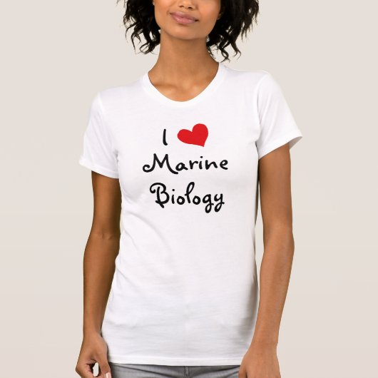 I Love Marine Biology T-shirt (Voorkant)