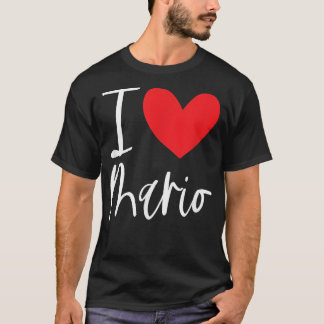 I Love Mario Name Personalized Boy Man BFF Friend T-shirt