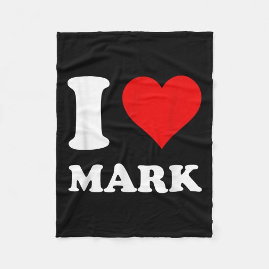 I Love Mark Fleece Deken (Voorkant)