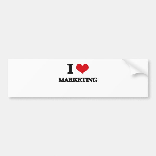 I Love Marketing Bumpersticker (Voorkant)