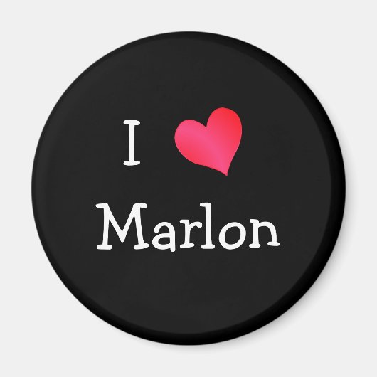I Love Marlon Magneet (Voorkant)