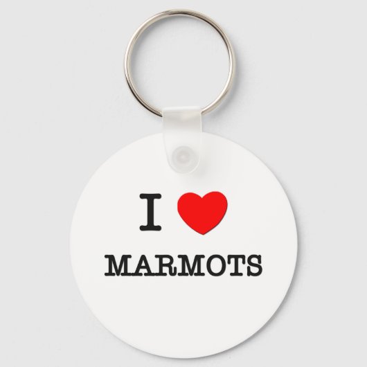 I Love MARMOTS Sleutelhanger (Voorkant)